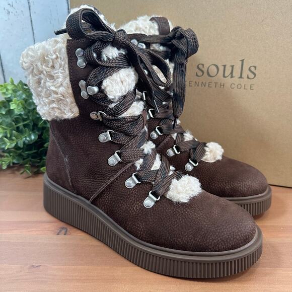 Gentle Souls by Kenneth Cole Women's Behann Alpine Lace-up Boots Size 11 - Picture 2 of 8